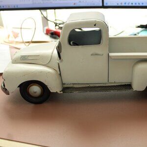 White Metal Truck for Decorating or Childs play